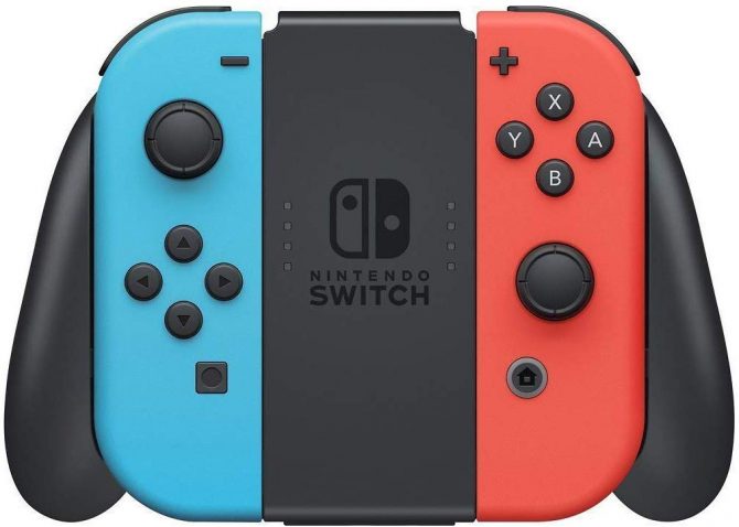 Nintendo Switch con Joy-Con azul neón y rojo neón - Imagen 2
