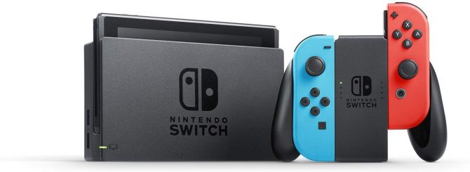 Nintendo Switch con Joy-Con azul neón y rojo neón - Imagen 3