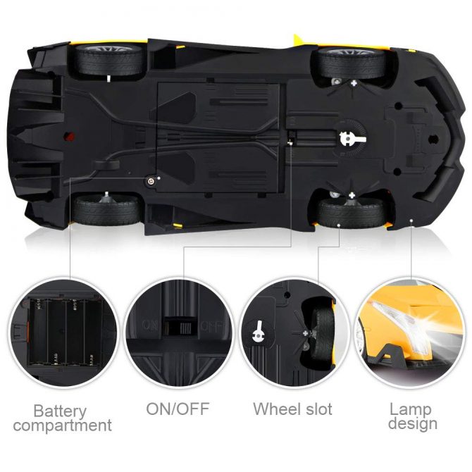 Super car deportivo amarillo - Control Remoto - Imagen 4